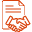 Men shaking hands over a contract