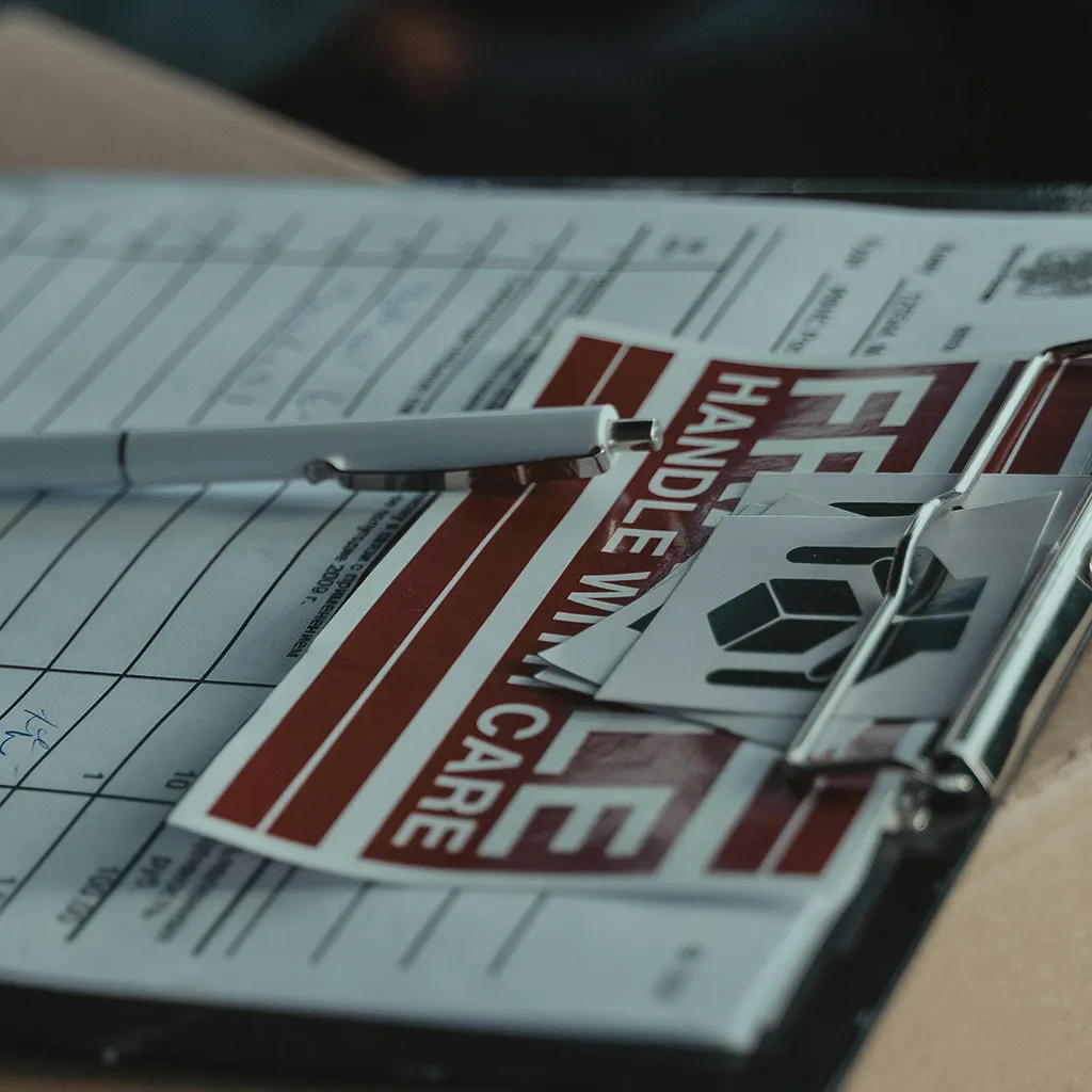 A safety contract on a clipboard